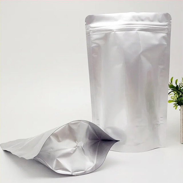 Bolsa com zíper com material composto